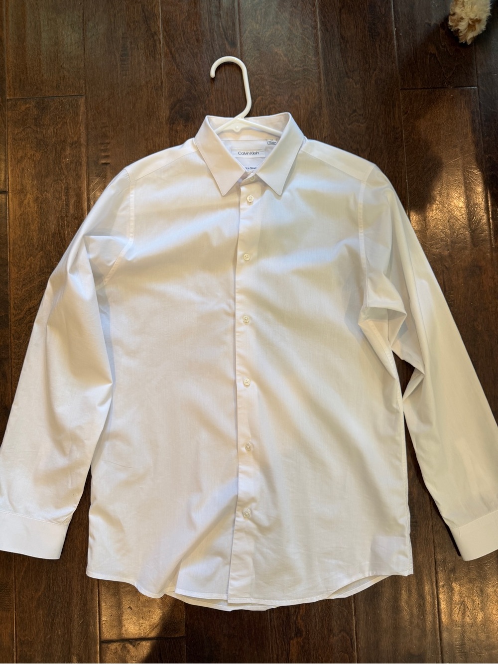 Calvin Klein Men's White Dress Shirt - Spread Collar